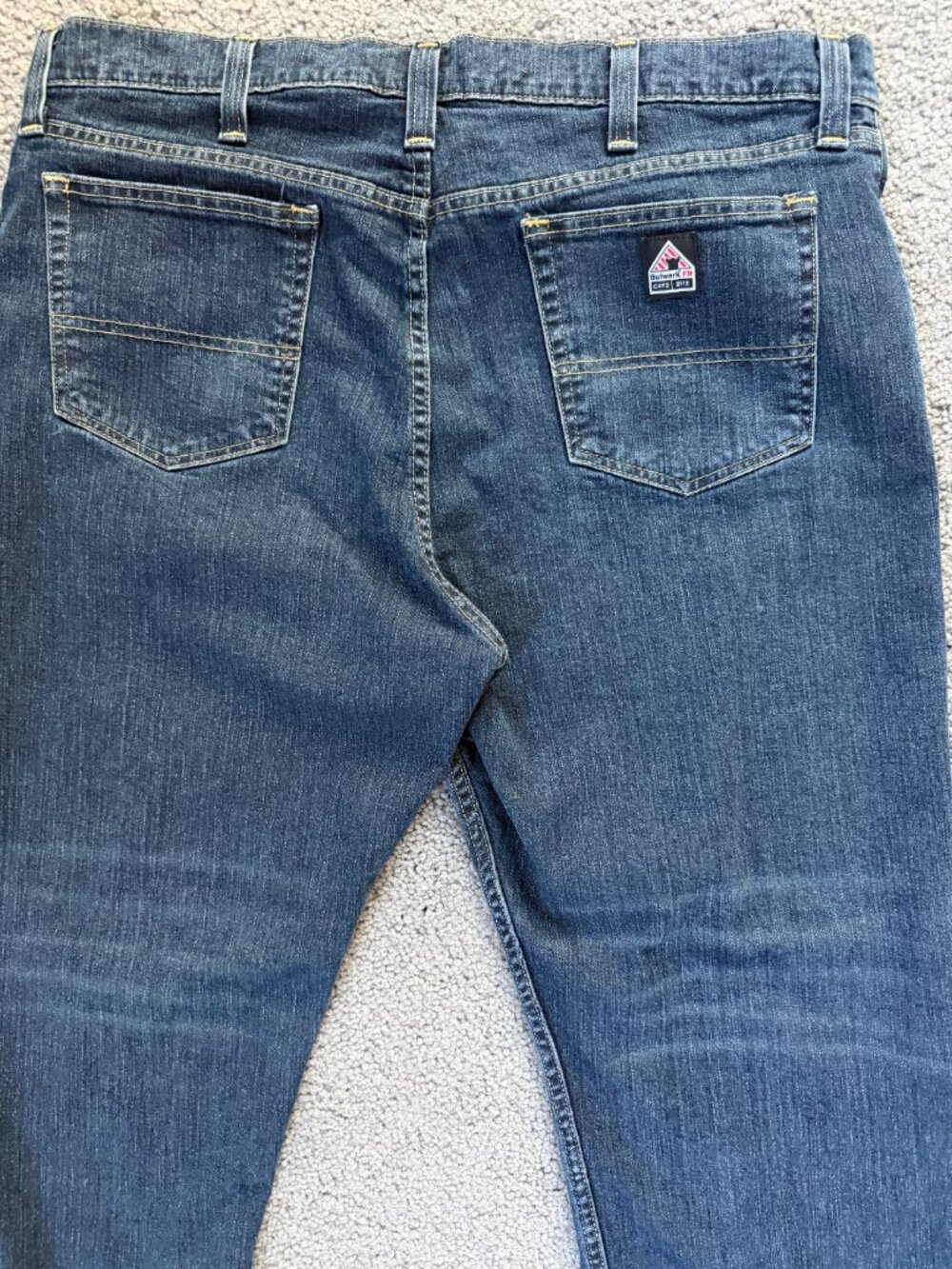 Bulwark FR Men's Straight Fit Stretch Jeans 40x30 CAT 2 NFPA 2112 Denim PSJ4SD2 - Picture 12 of 14